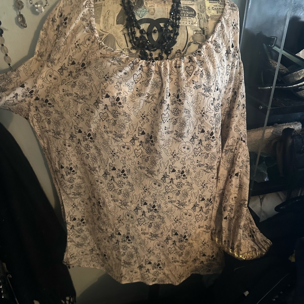 Anthropologie Corey Lynn Carter graffiti blouse